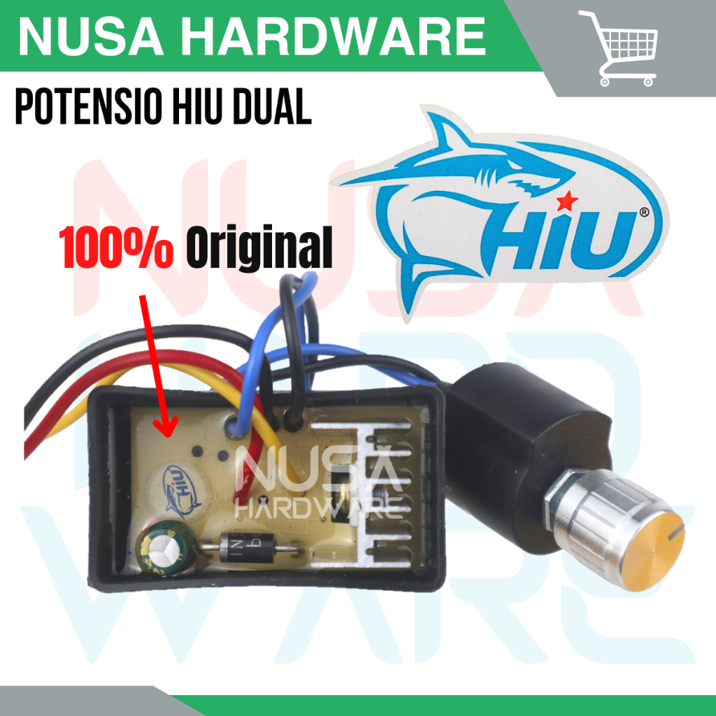 Potensio HIU Dual Original Pengatur Kecepatan Pompa DC 12V / Switch Speed Controller DC Pump Tangki 