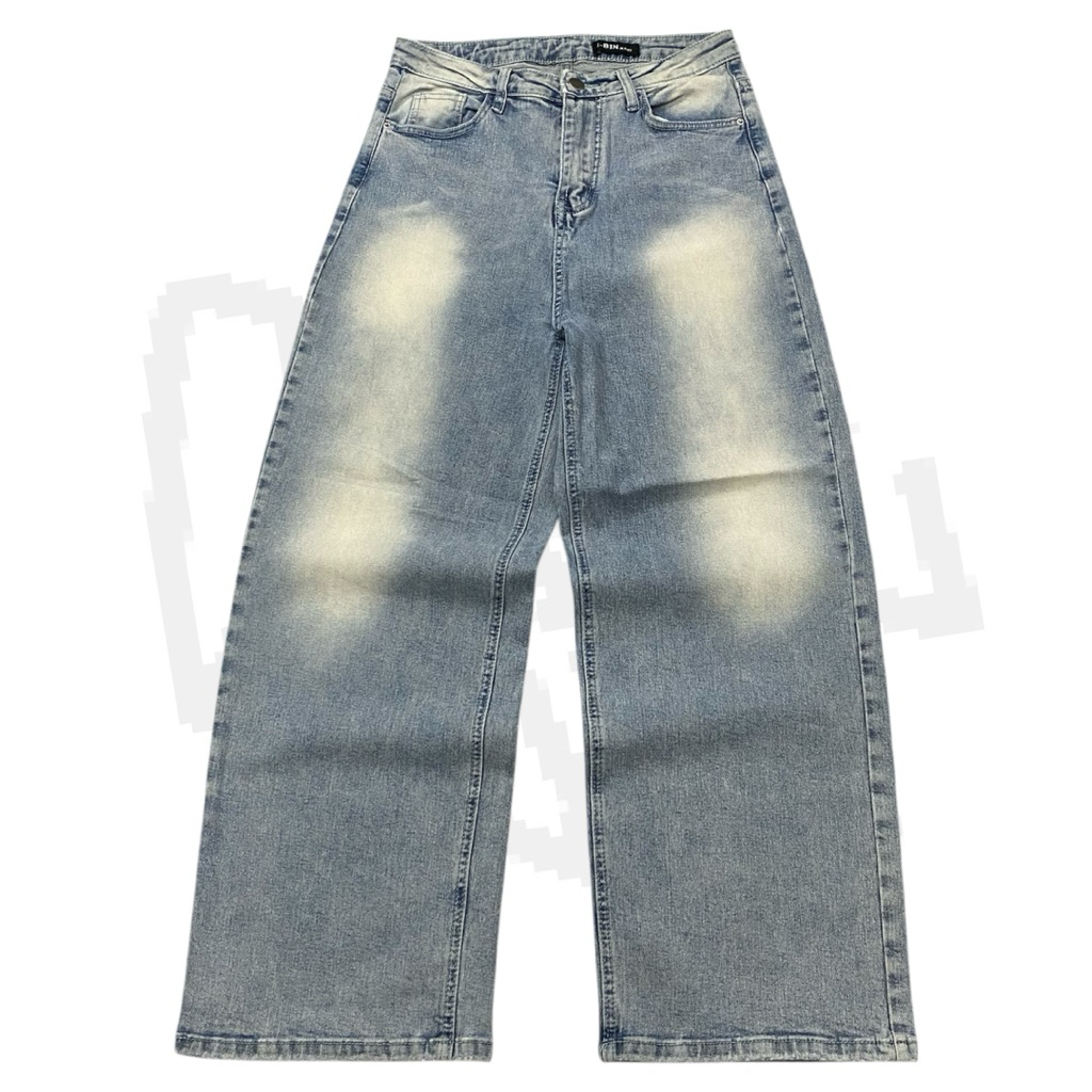 S-BIN baggy blue washed jeans