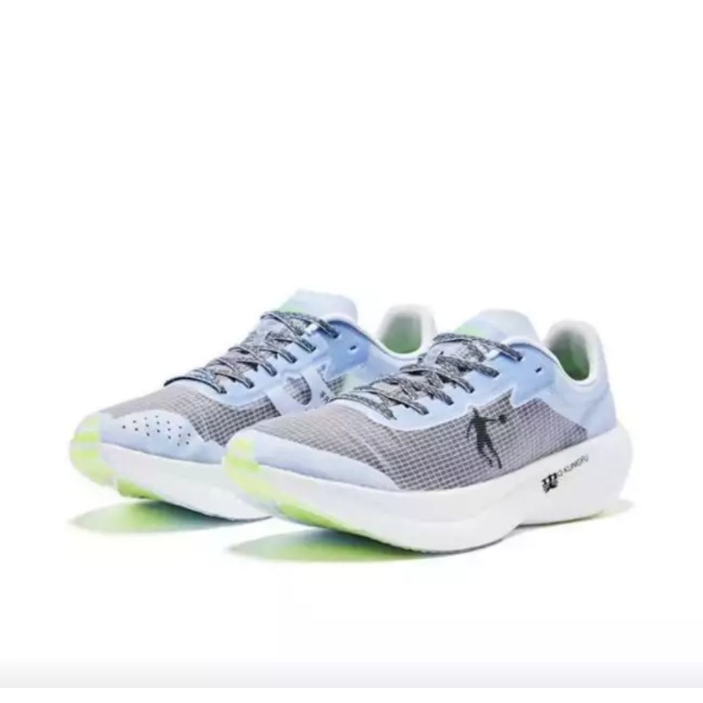 Sepatu lari Race Marathon Qiaodan Flying Shadow PB 1.0 Carbon Running Shoes - Glacier blue