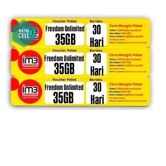 VOUCHER INDOSAT FREEDOM UNLIMITED 35GB