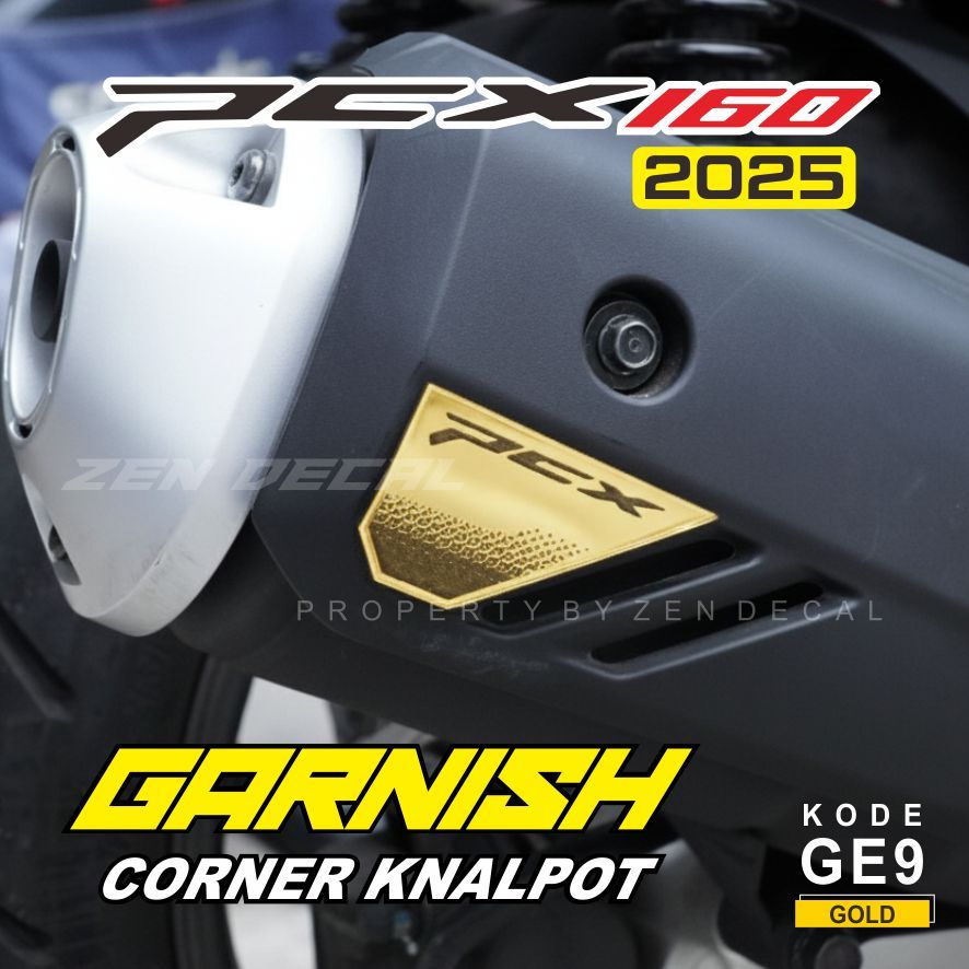Garnish Knalpot PCX 2025 Aksesoris Honda PCX 2026 corner knalpot