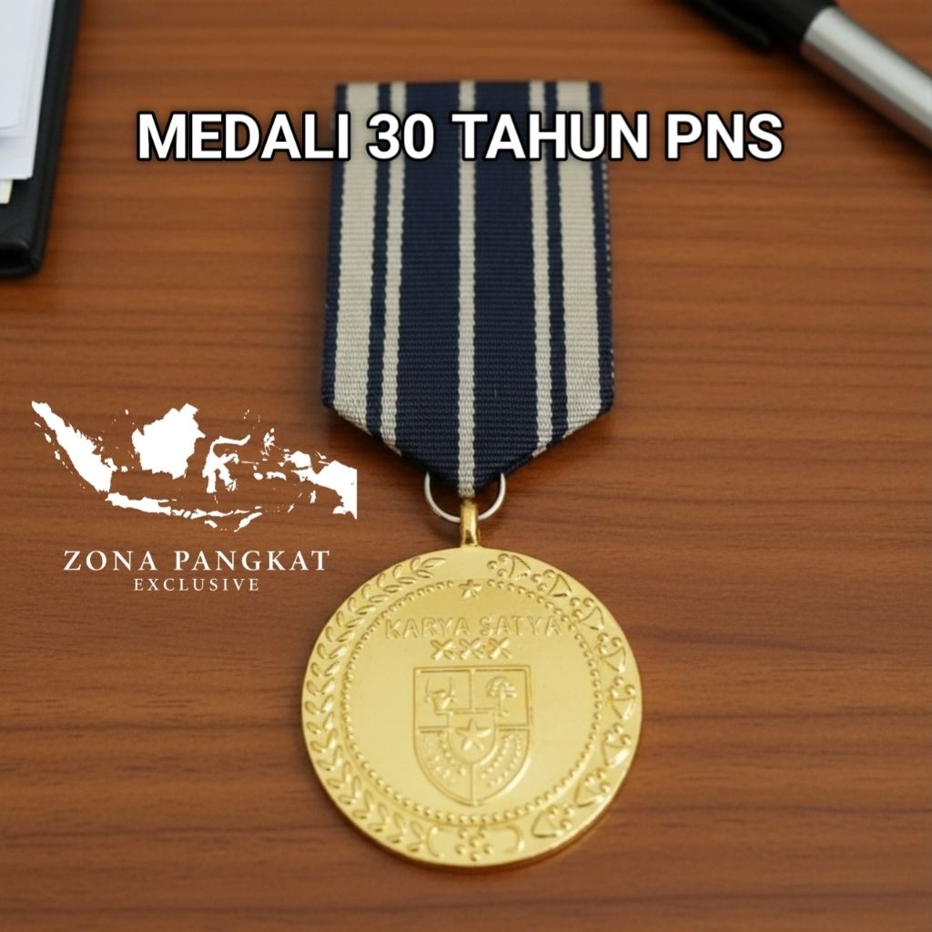 MEDALI 30 TAHUN PNS - SATYALANCANA KARYA SATYA 10 TAHUN