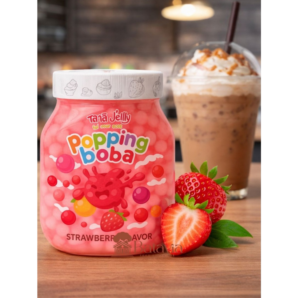 Popping Boba Pecah Dimulut Rasa Stroberi 500 Gram | Cocok Untuk Semua Minuman | Popping Boba