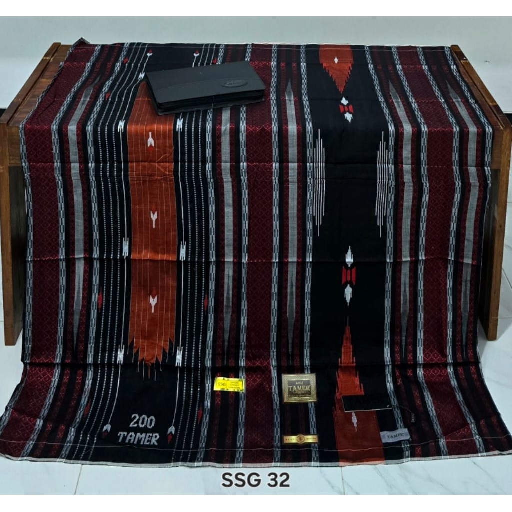 SARUNG TENUN TAMER 200 MESRES JAHIT TENGAH FULL TIMBUL 100% ORI