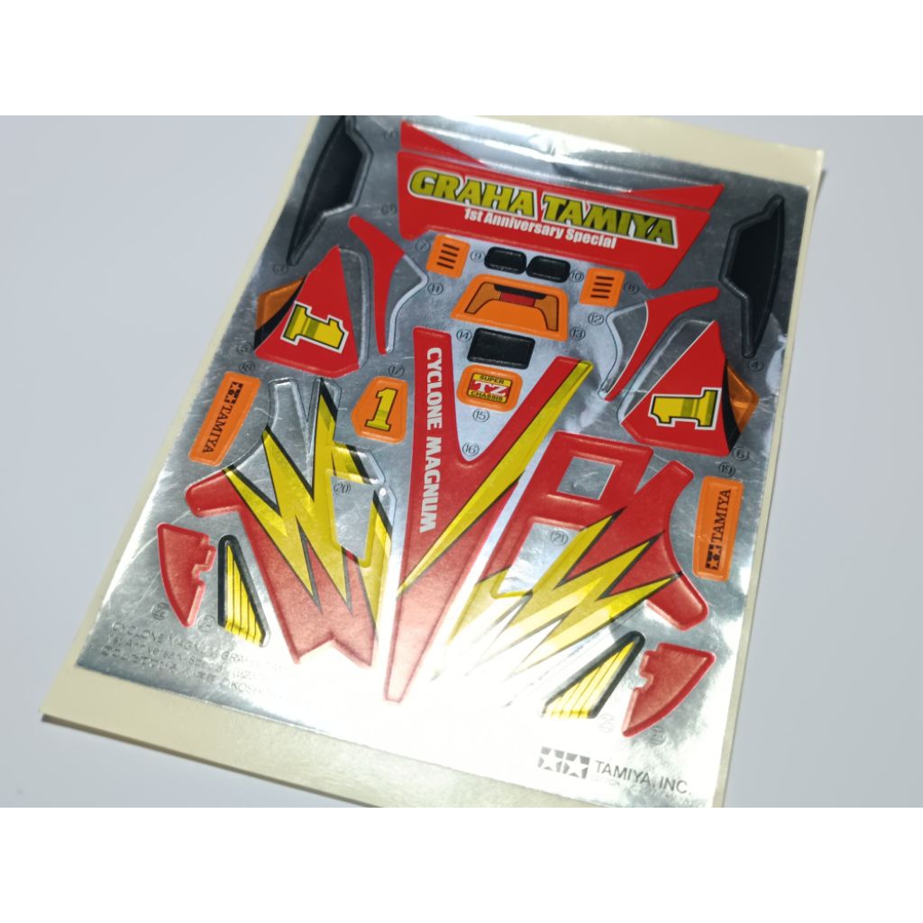 Decal sticker untuk body cyclone magnum edisi graha tamiya