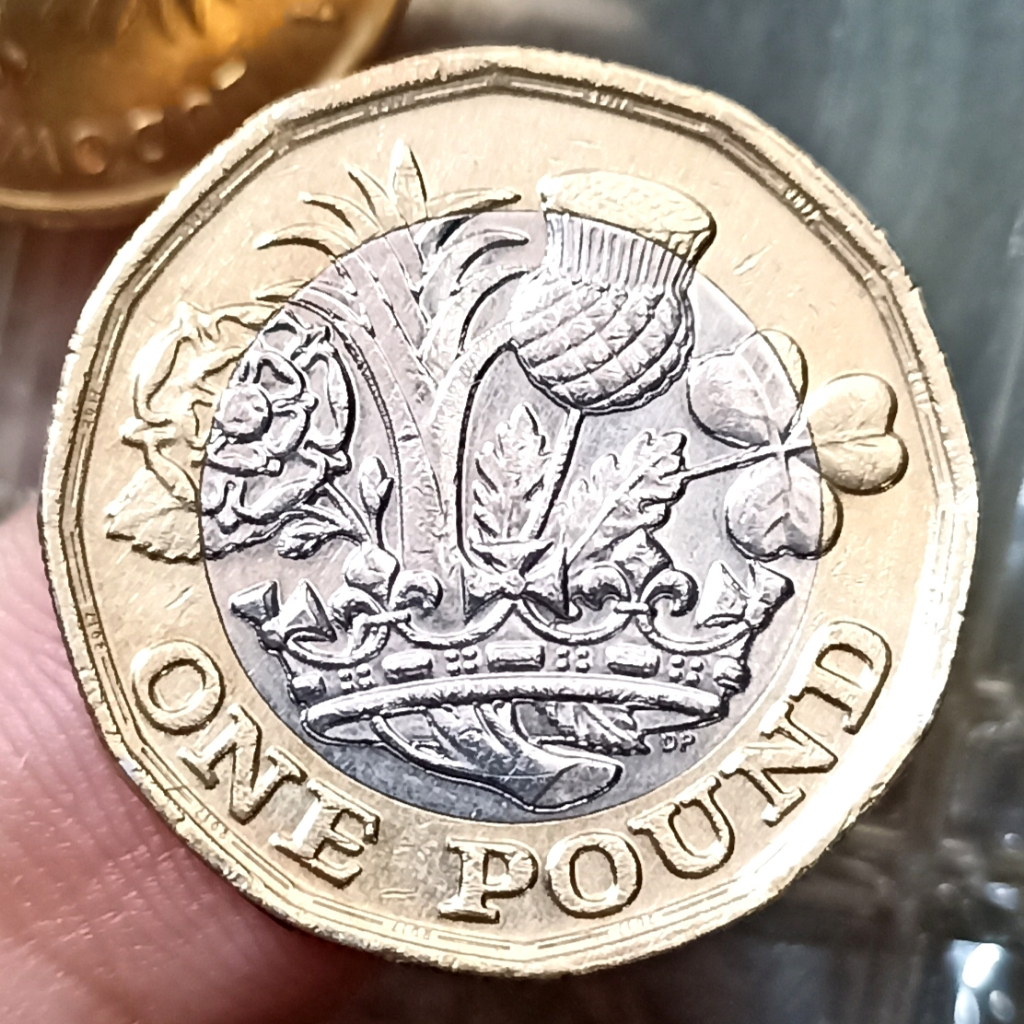 Koin Inggris UK 1 Pound - Elizabeth II Nations of the Crown
