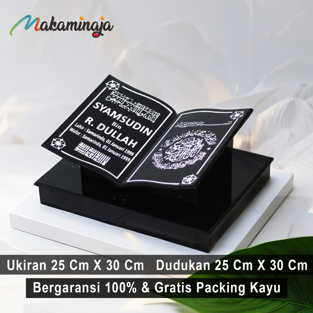 Batu Nisan Model Bentuk Buku Maesan Makam Granit Kijing Kuburan L56