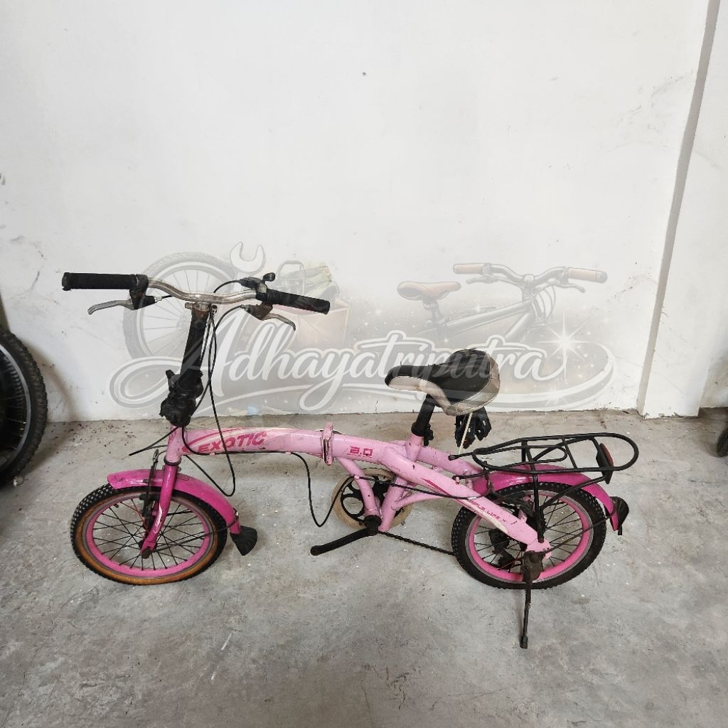 31126LEP161243 SEPEDA SECOND LIPAT 16 EXOTIC 2.0 PINK seperti foto apa adanya tidak garansi
