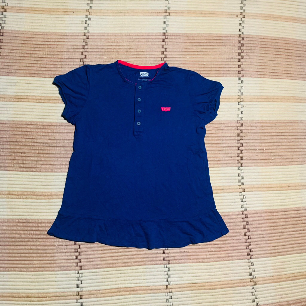 Baju Kaos Wanita L3V15 T Shirt Putih Size XS Original Second Preloved