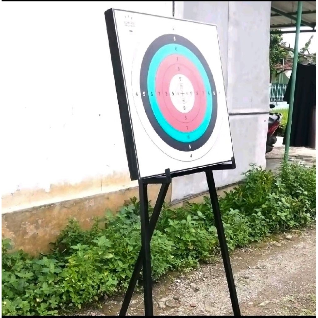 stand target dari besi dudukan target panah