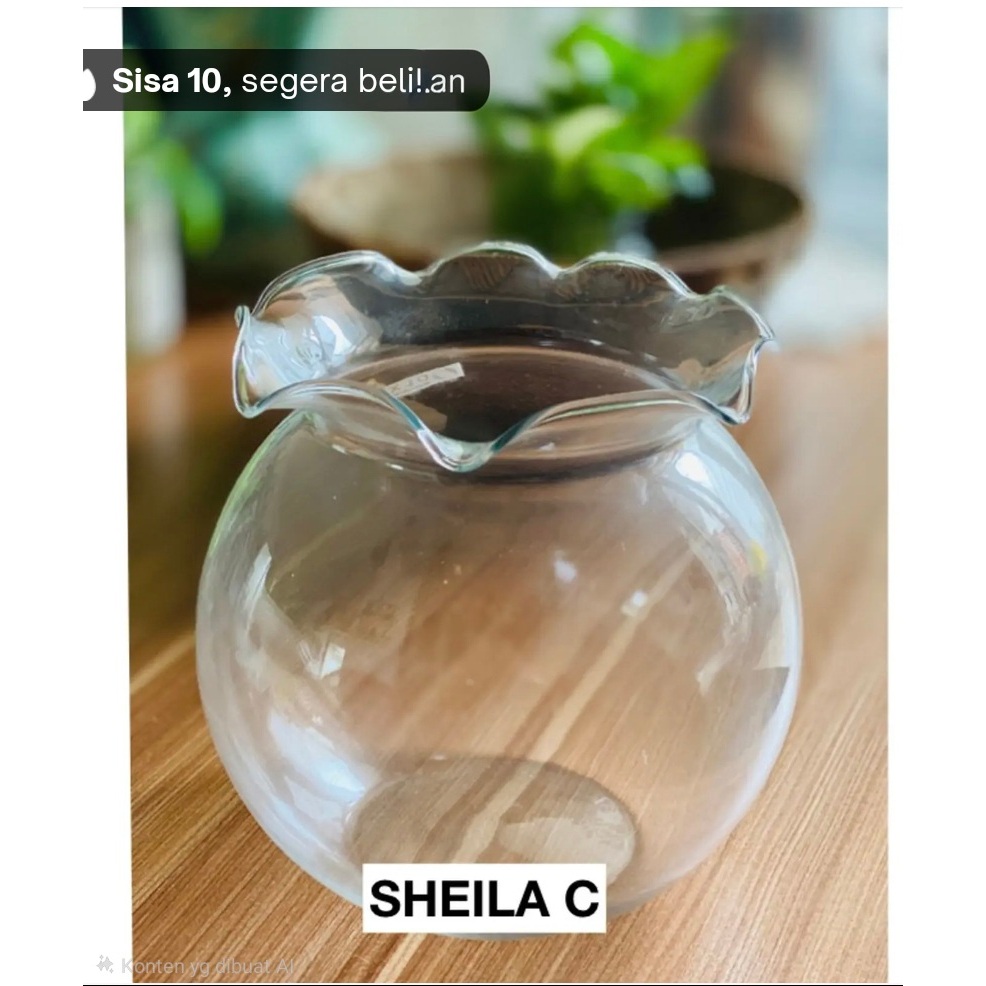 Aquarium Bulat / Toples Aquarium Ikan Cupang DLX SHELLA C 4.2 Liter