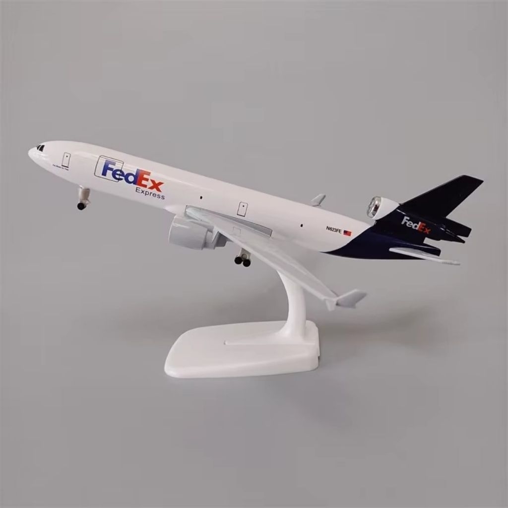 FEDEX MD-11 MINIATUR PESAWAT DIECAST BESI METAL PAJANGAN