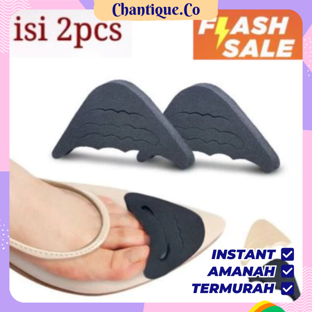 Busa Spon Insole Depan Sol Alas Sepatu Kebesaran Bantalan Pengganjal Longgar Pelindung Jari Kaki