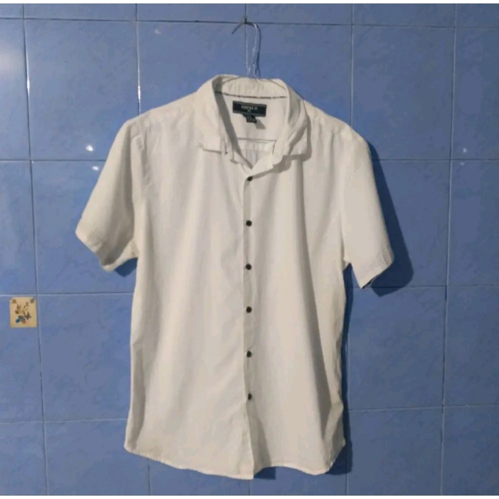 kemeja lengan pendek forever 21 men