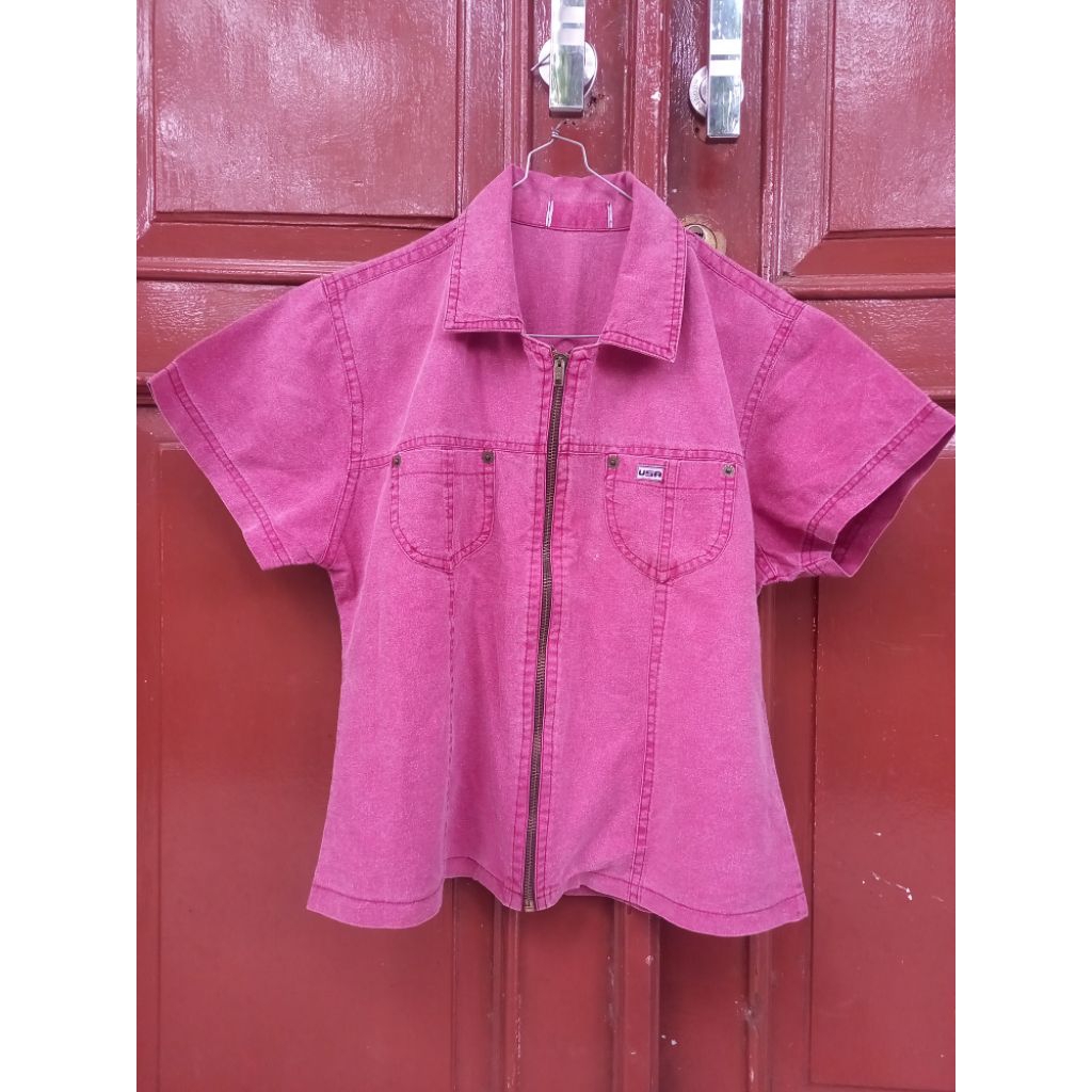 Zipper Pink Denim