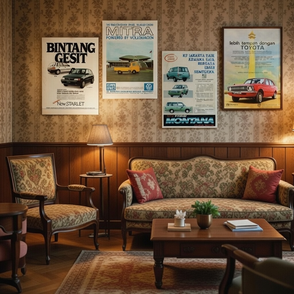 Koleksi Hiasan Dinding Vintage Iklan Mobil Indonesia Poster jadul