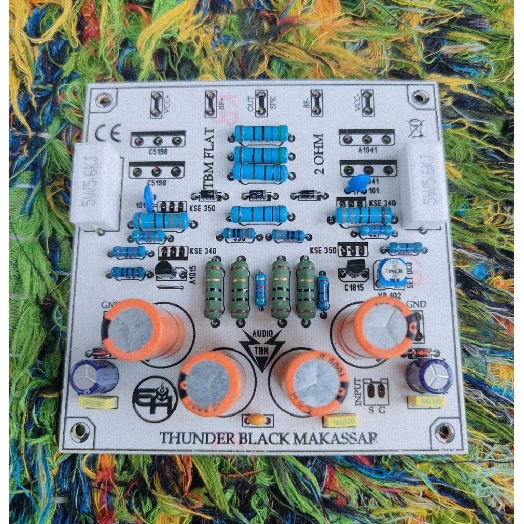Pcb ples komponen tbm flat 2 ohm tanpa Tr driver