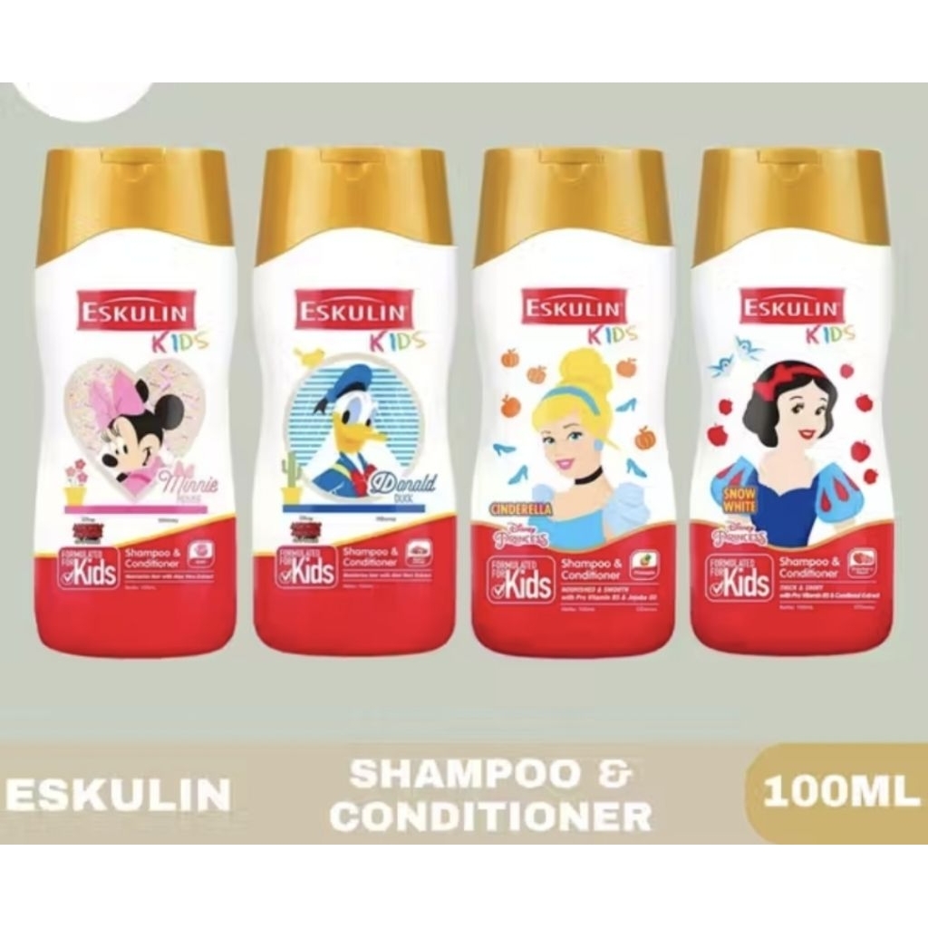 Eskulin Kids Shampo dan Conditioner Anak 100 ml / Shampo Anak Eskulin Kids