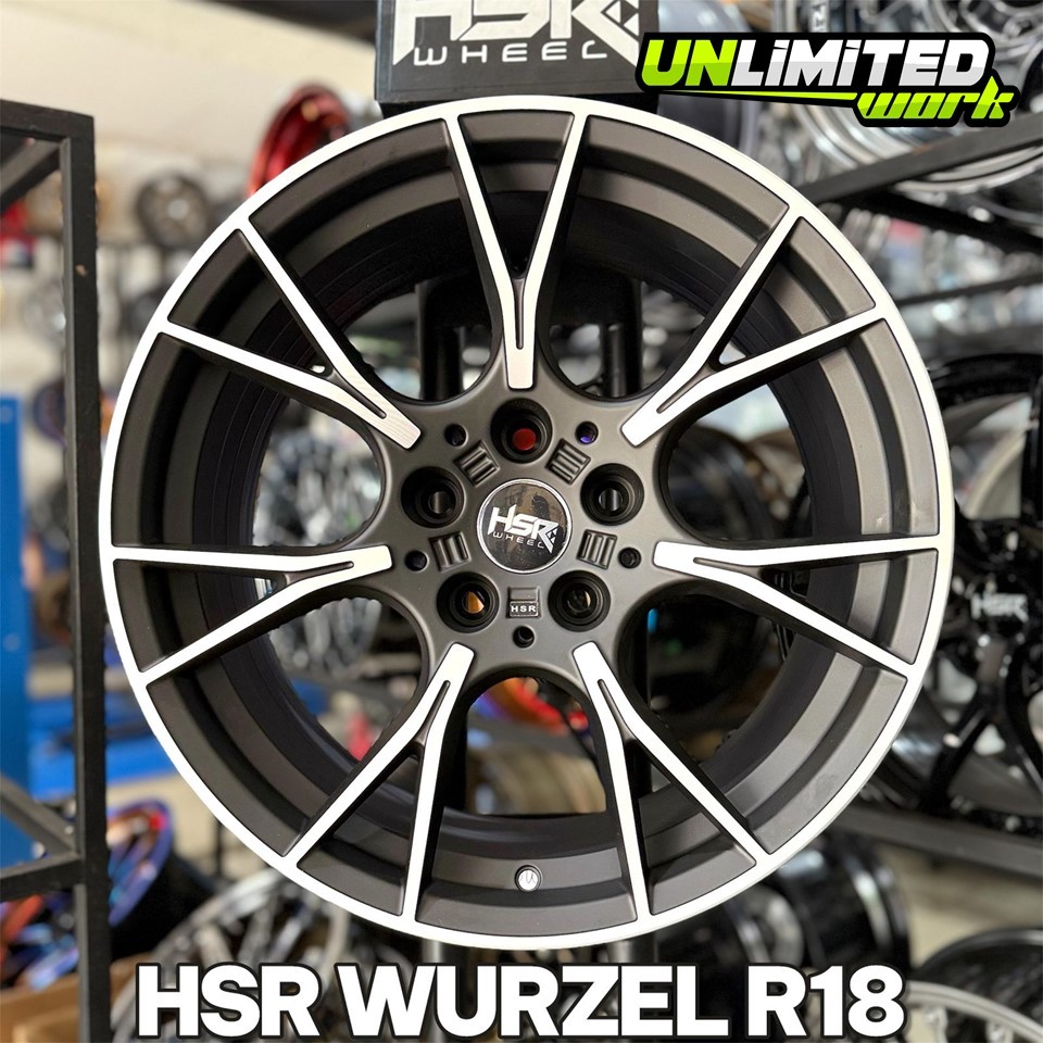 Velg HSR Wurzel R18 Hole 5X120 Two Tone Velg Mobil BMW F30 Seri 3 Seri 5 E46 Countryman Vw Toureg