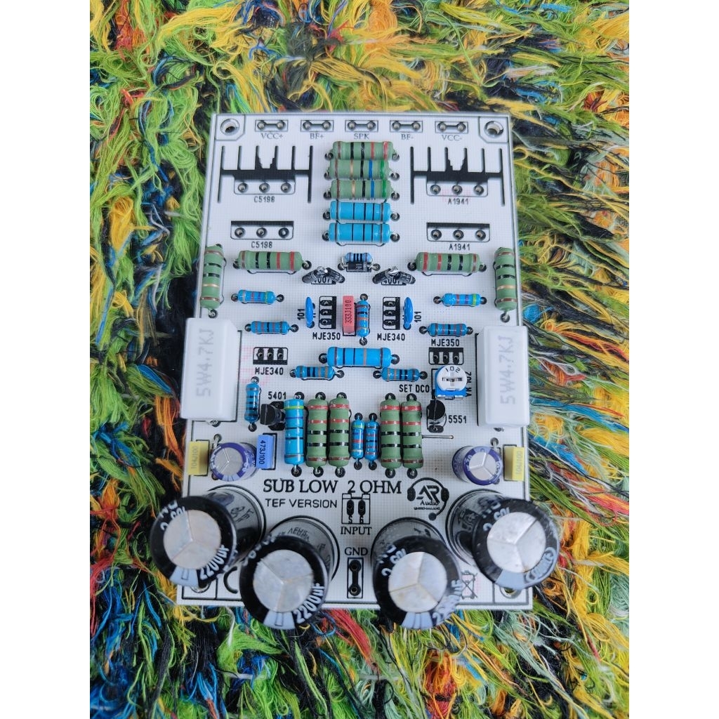Pcb ples komponen tbm 2 ohm SubLow Lowsub sudah tef tanpa Tr driver