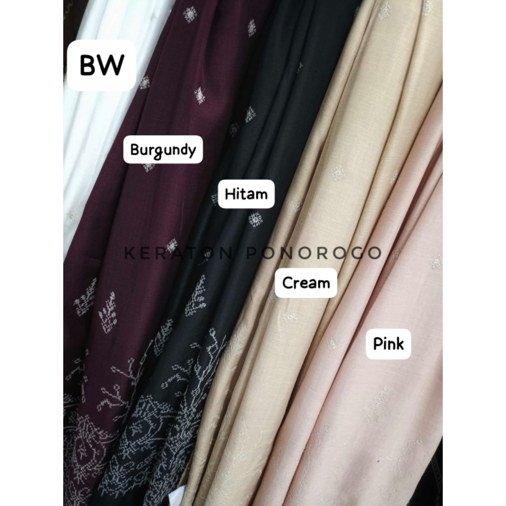 kain linen bordir motif