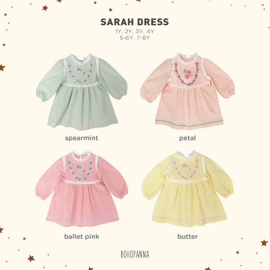 BOHOPANNA SARAH DRESS BOHOPANNA FRILL DRESS BOHOPANNA MADELINE DRESS BOHOPANNA DRESS ANAK