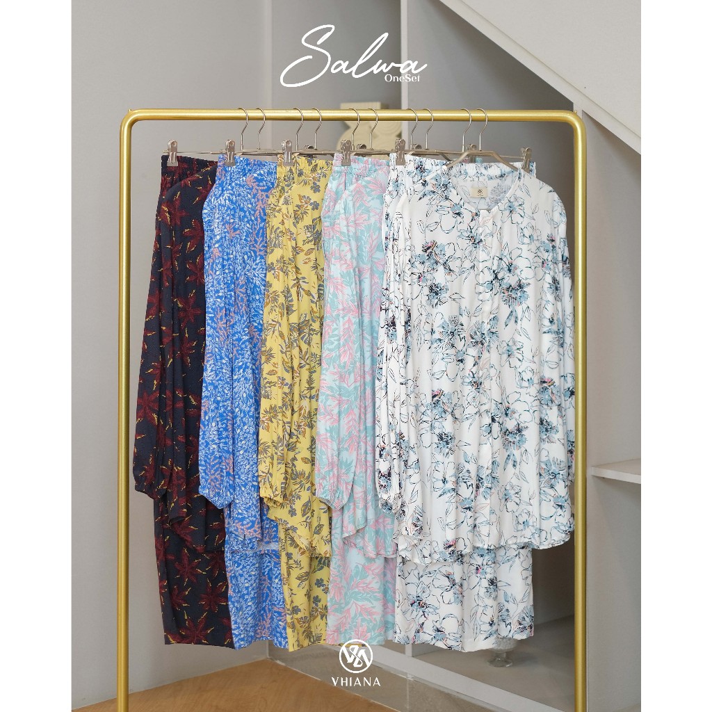Salwa Set by Vhiana / Setelan lengan panjang / One set rayon Premium