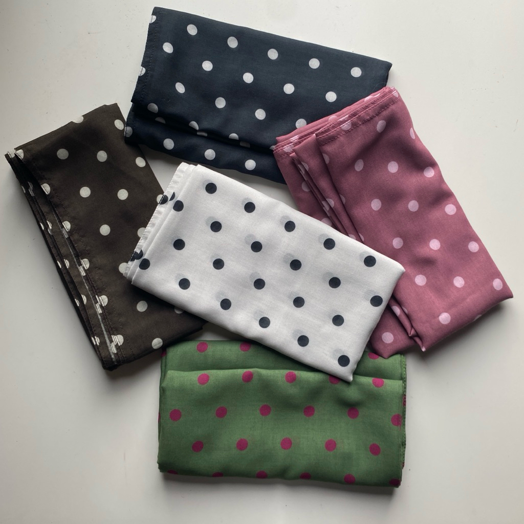 Polkadot Pashmina | Polkadot Hijab | Hijab Voal | Pattern Hijab | Pashmina Motif | Arabian Voal