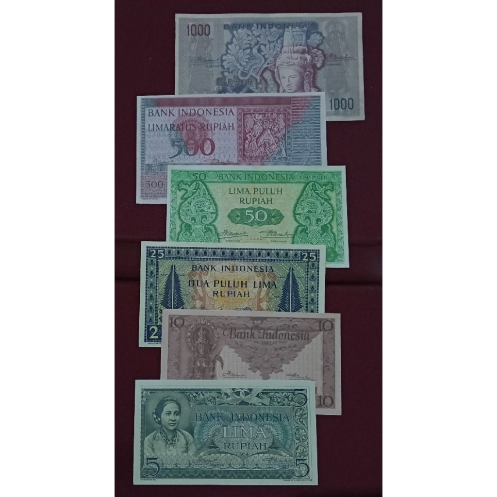 Uang Kuno Repro Set Seri BUDAYA Tahun 1952
