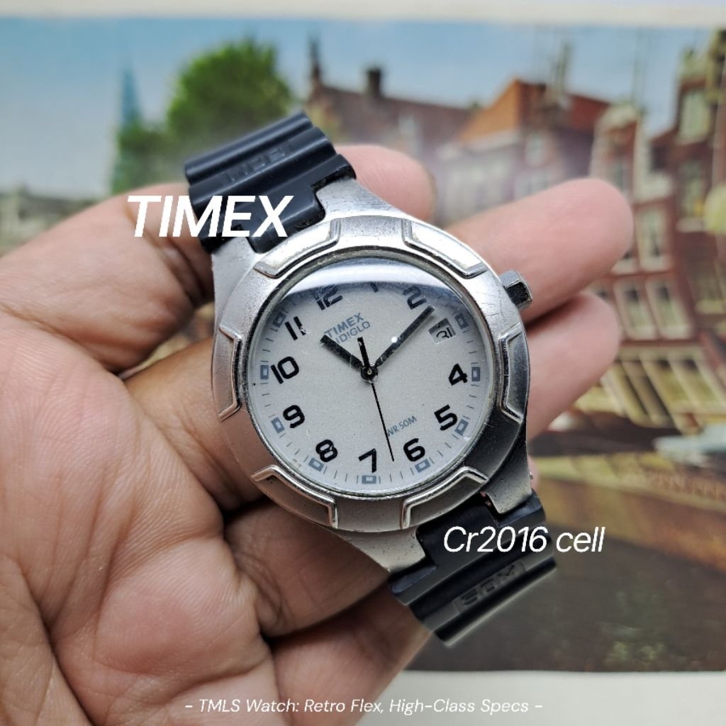 Jam Tangan Timex Indiglo CR2016 Cell Vintage