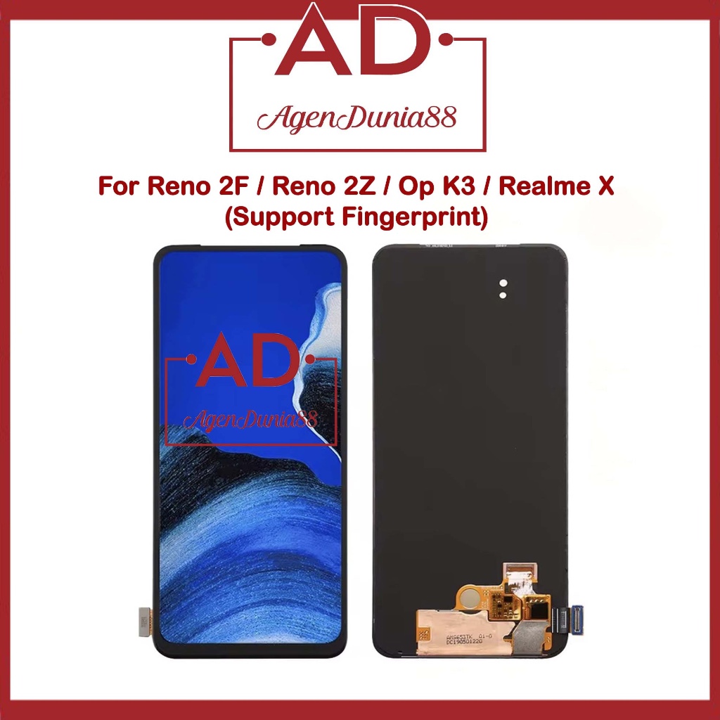 Agendunia88 Lcd Oled For Oppo K3 - Reno 2F - Reno 2z - Realme X OLED - SUPPORT FINGERPRINT