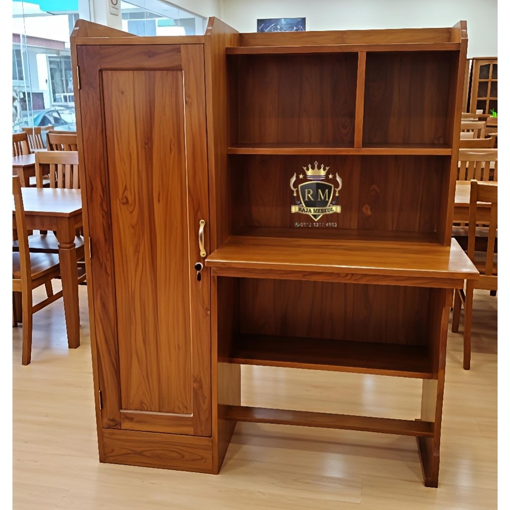 Meja belajar anak / lemari pakaian anak / meja belajar minimalis / almari baju / bahan kayu / kabine
