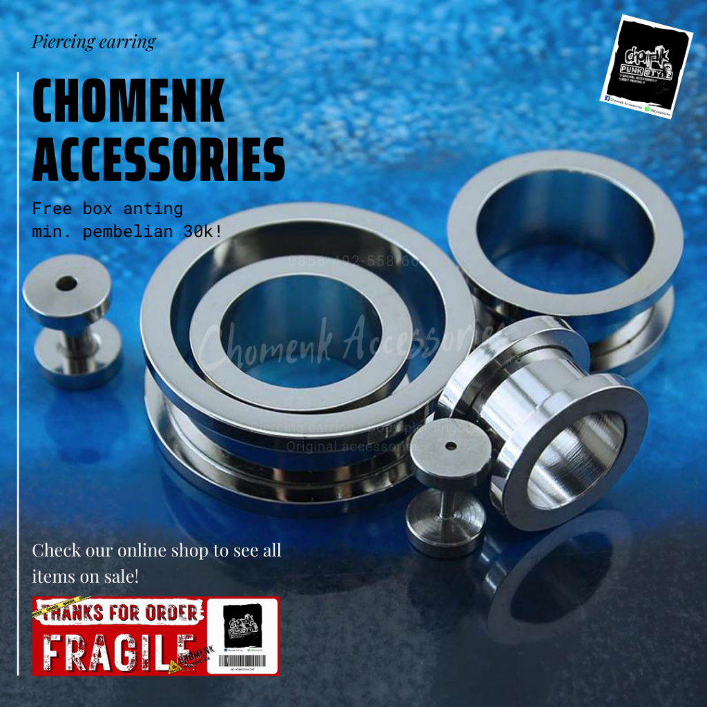 Plug Piercing Anting Plug Anting Tindik Barbel TindikAnting Tindik Barbel & Flesh Tunnel 1pcs.