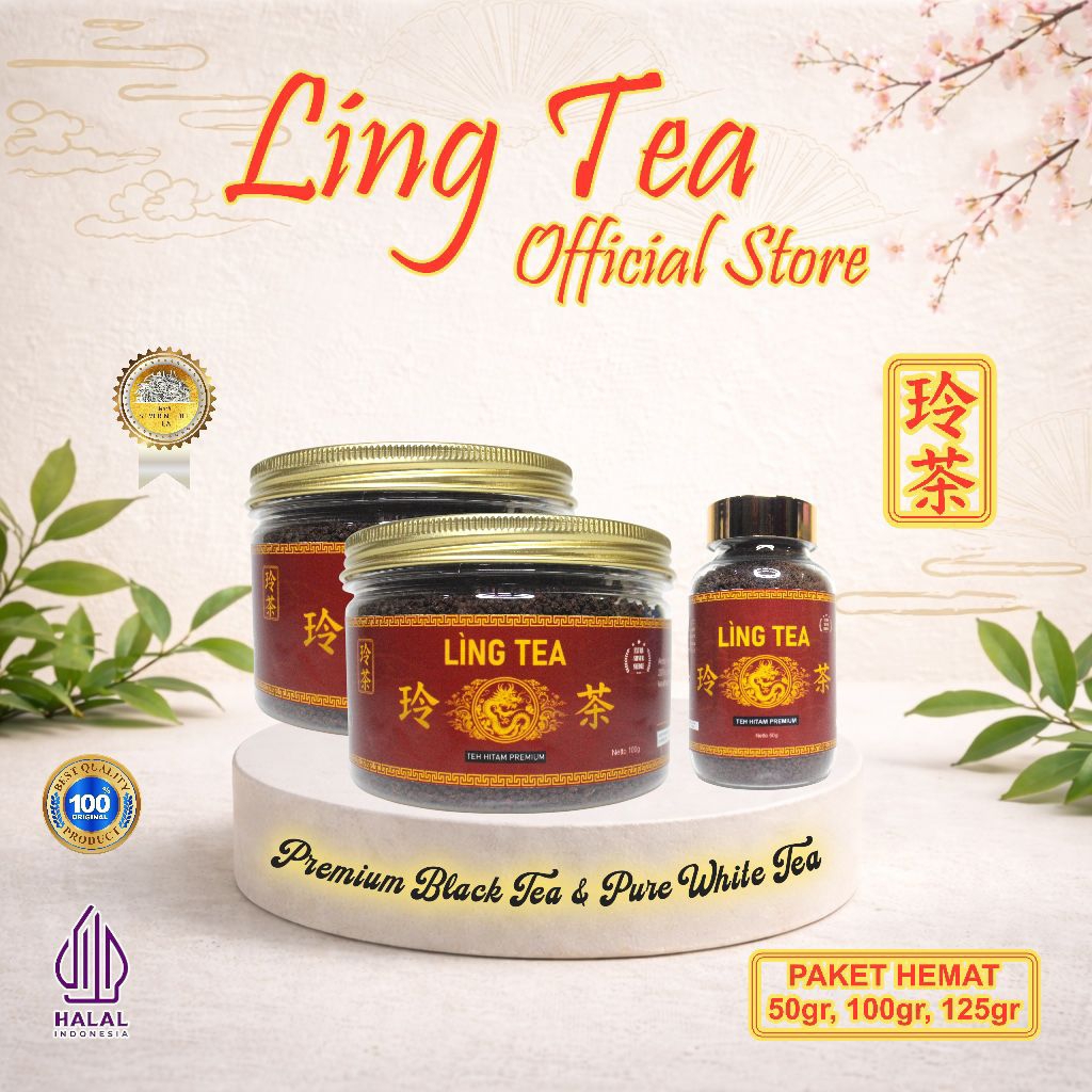 Teh Hitam Ling Tea Original - Paket Hemat- Teh Hitam Premium&Teh Putih - Long Tea
