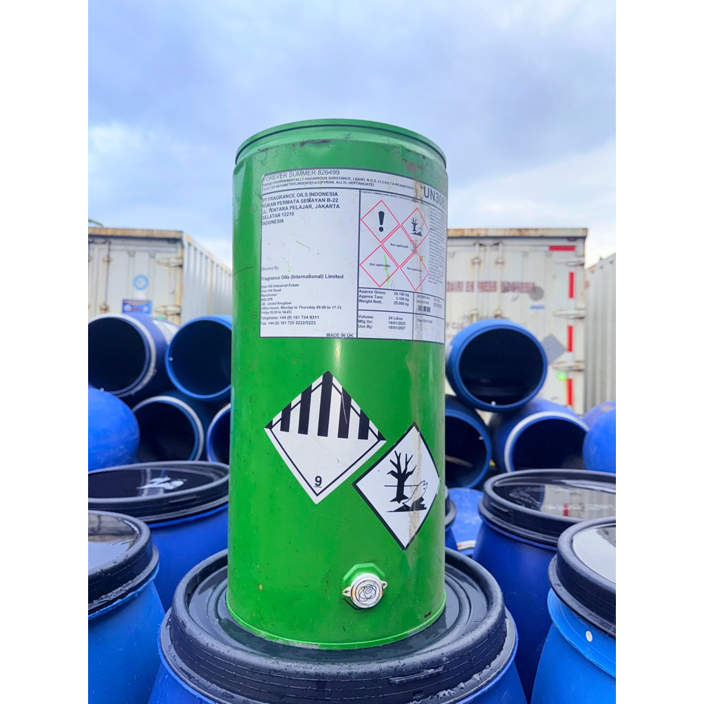 [SIAP PAKAI] Drum besi kaleng 30 liter bekas parfum