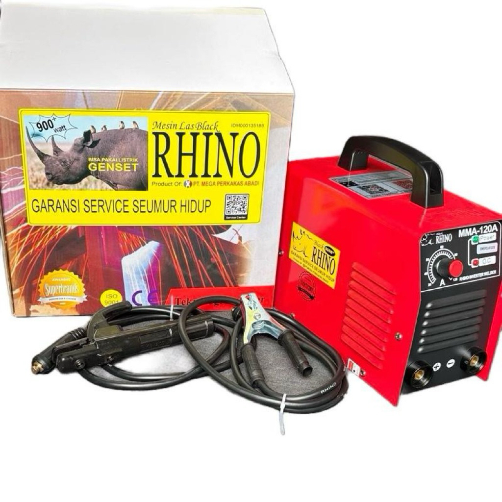 Mesin Las Rhino MMA 120A / Travo Las Listrik Rhino 120A 900 Watt