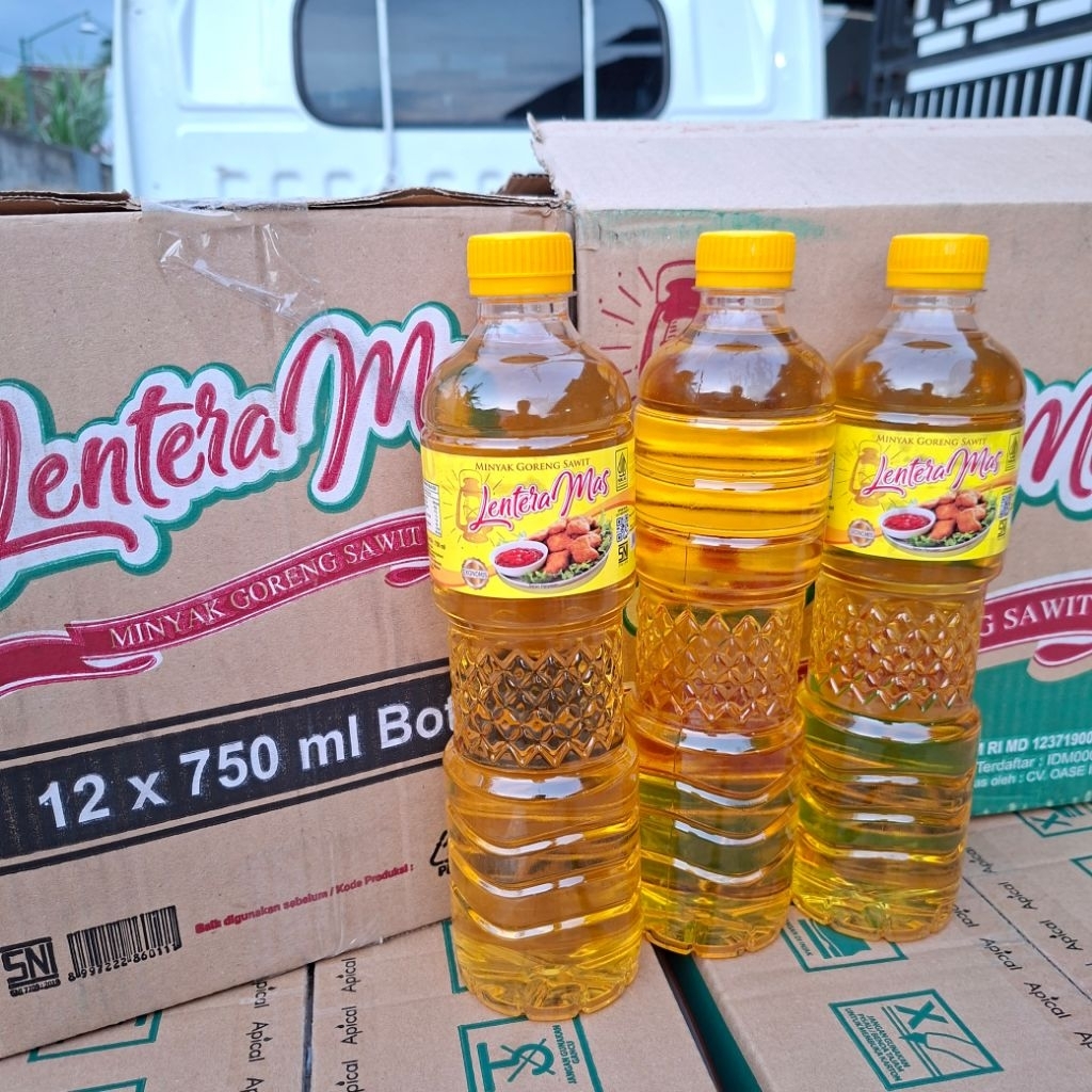1 Dus@12pc Minyak Goreng Lentera Mas 750ml Kemasan Botol