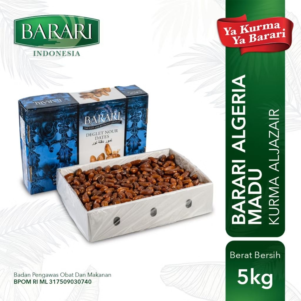 Kurma Tunisia Madu Alger BARARI 5kg