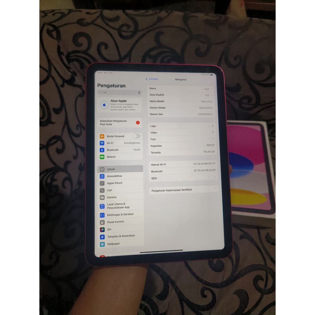 Ipad gen 11 (A16) 128gb Garansi ibox second