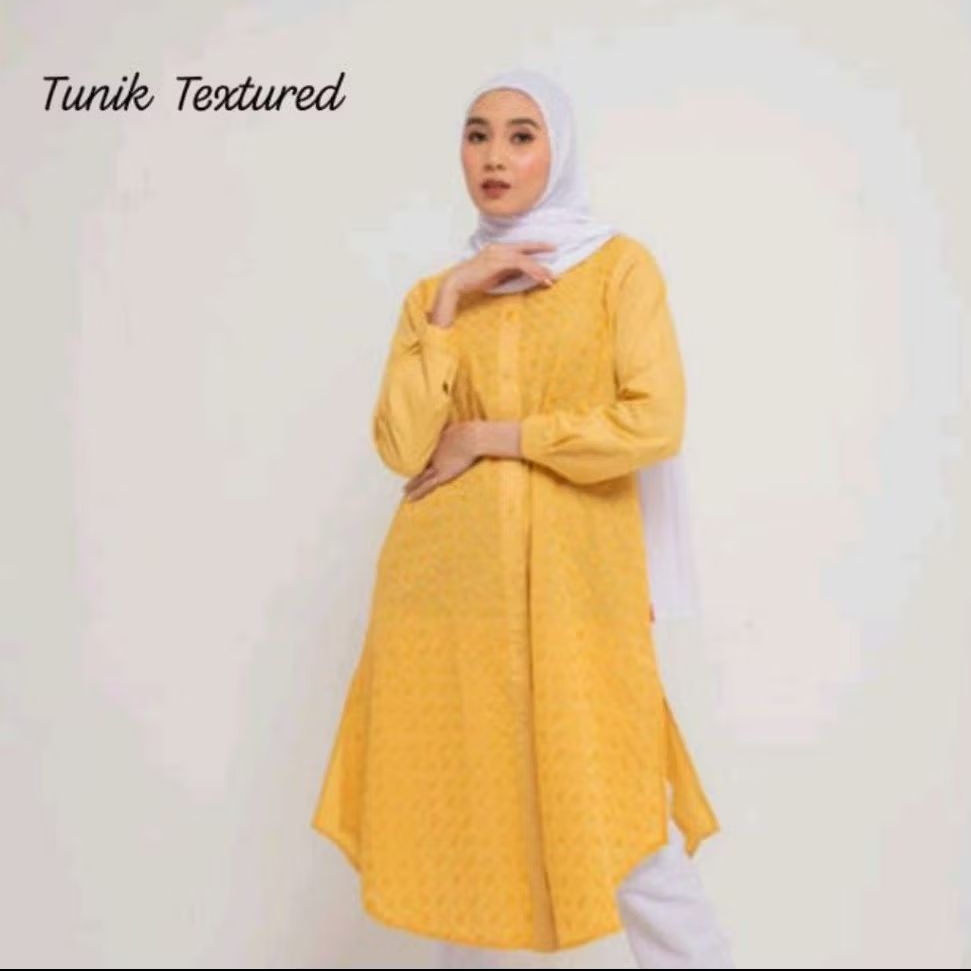 Dauky Tunik Textured Kuning