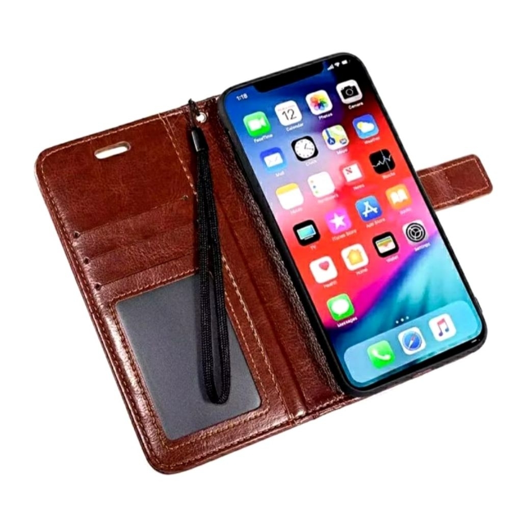 CASE INFINIX HOT 9 PLAY SYLEATHER CASE SARUNG HP DOMPET KULIT FLIP COVER CASE BUKA TUTUP KESING DOMP
