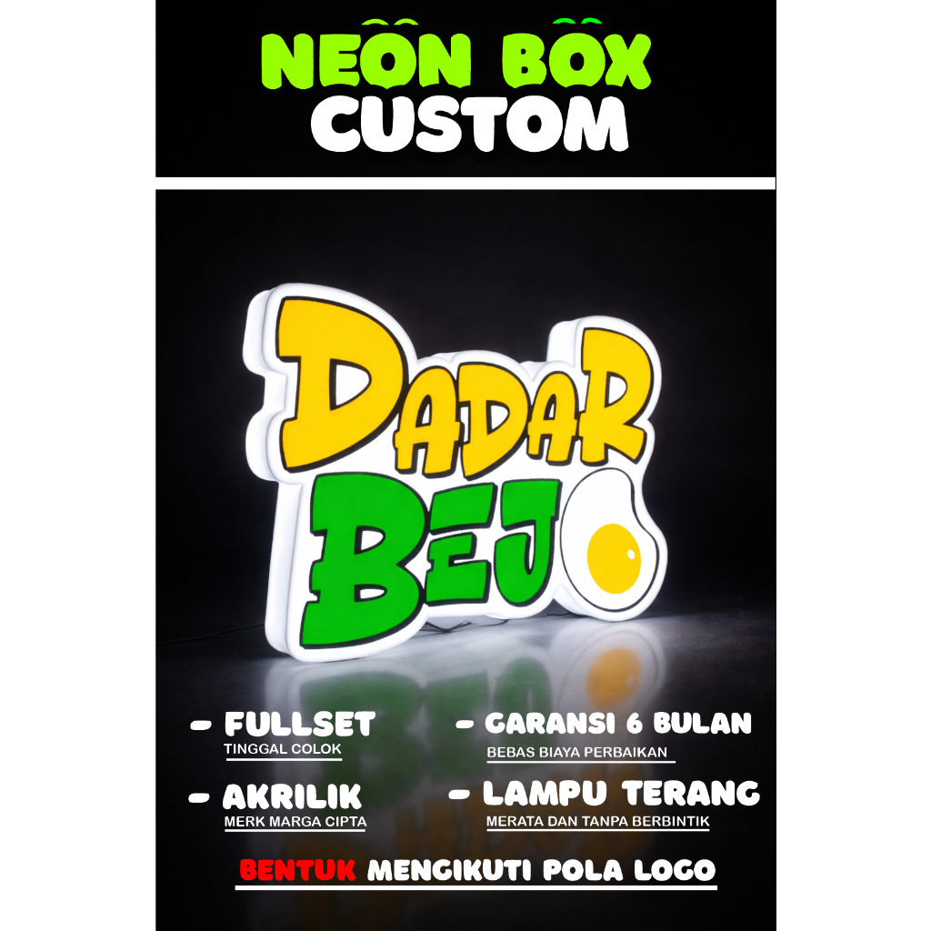 NEON BOX 1 sisi full color