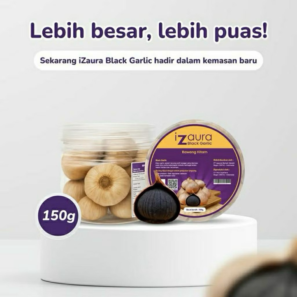 Izaura Bawang Hitam Tunggal Black Garlic Antioksidan