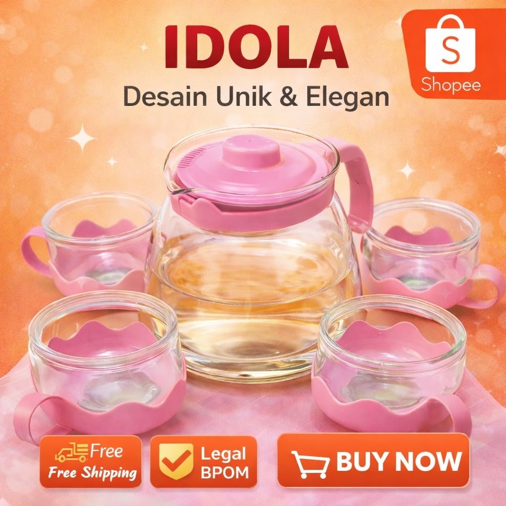 Teapot Glassware set 5 pcs