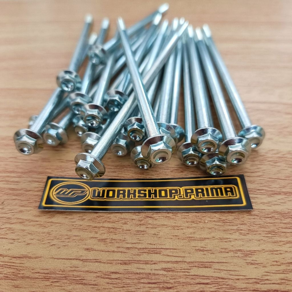 Bolt flange Baut Blok Block Kunci 8 M6x130 M6 X 130mm 13Cm 10 Cm M6 X 130 mm Universal