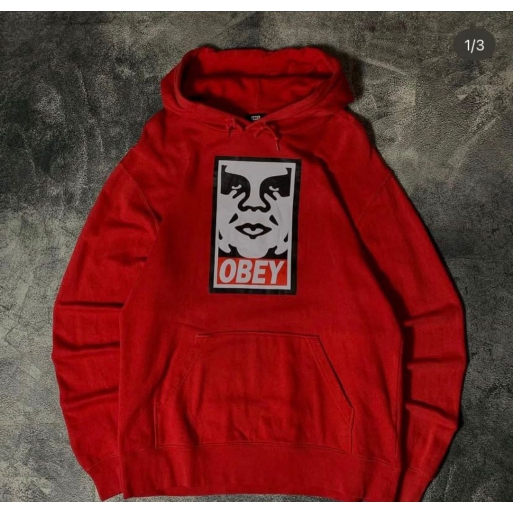 obey hoodie face logo