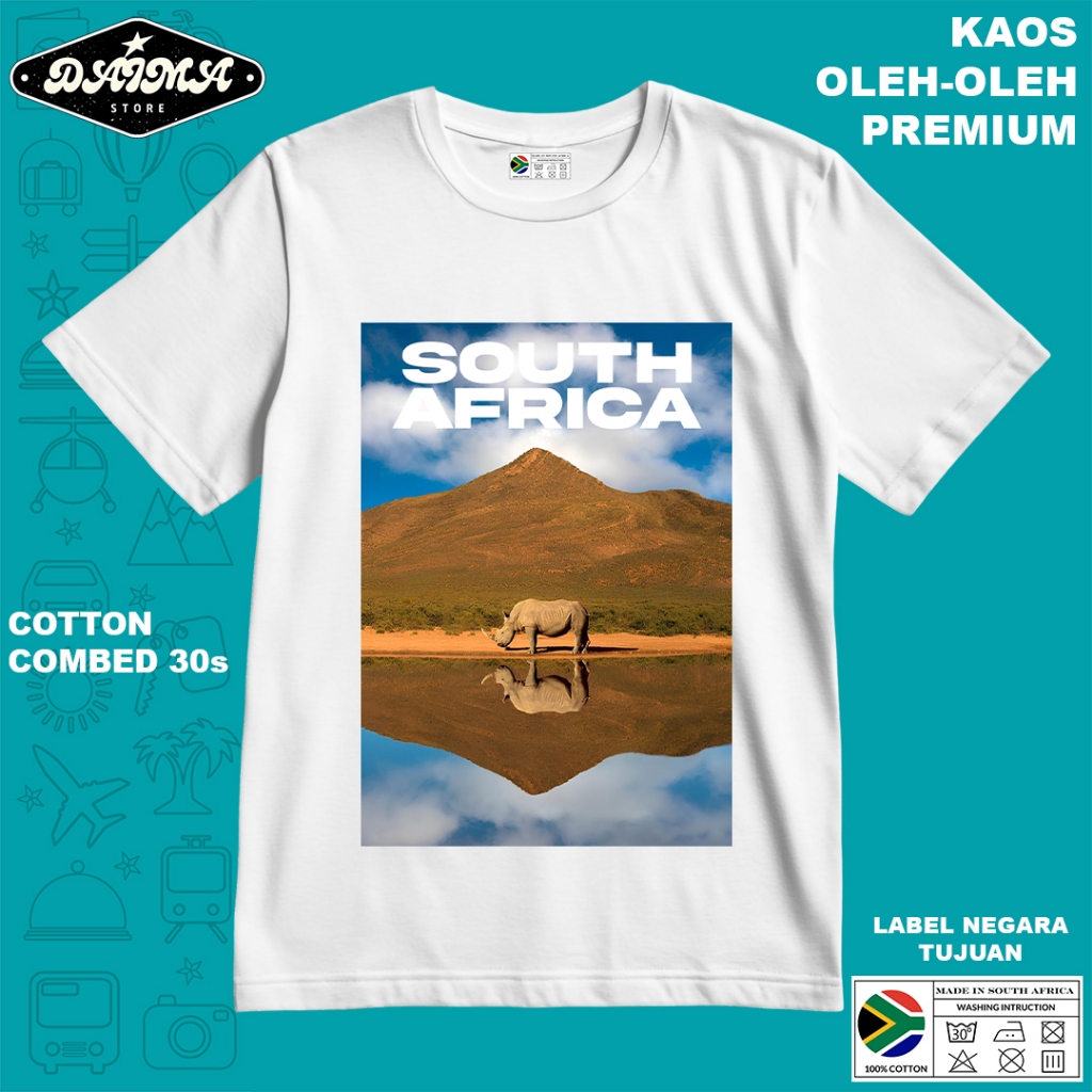 KAOS OLEH OLEH AFRIKA 19 PAKAI TAG LABEL AFRIKA ASLI BAJU SOUVENIR PREMIUM GIFT