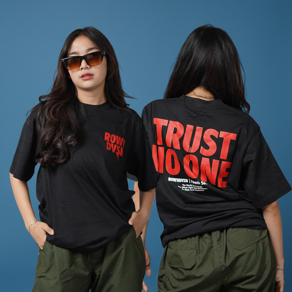 Rown Division Official T-Shirt Black - Rowndvsn Kaos Dropperium Hitam