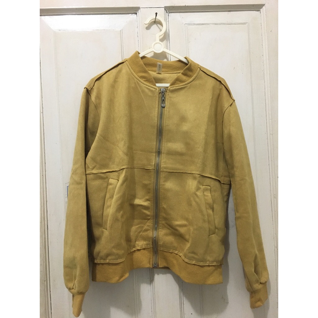 preloved jacket bahan suede