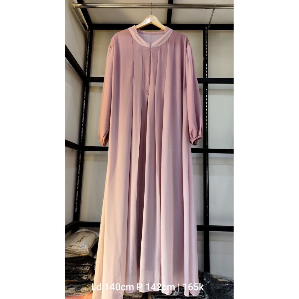 Gamis ceruty babydoll bunga - Maxi dress jumbo ceruty ld 140